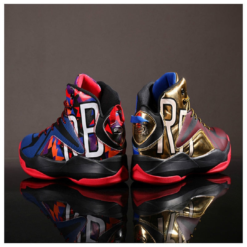 Basketball Shoes Men Lebron James High Top Sport Shoes Male Lightweight Outdoor Flat Shoes Lace-Up Men Shoes Breathable Sneakers