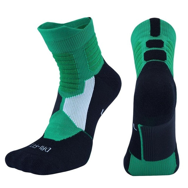 High Quality New Men Outdoor Sports Elite Basketball Socks Men Cycling Socks Compression Socks Cotton Towel Bottom Men's socks