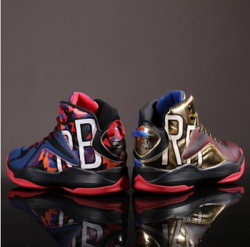 Basketball Shoes Men Lebron James High Top Sport Shoes Male Lightweight Outdoor Flat Shoes Lace-Up Men Shoes Breathable Sneakers