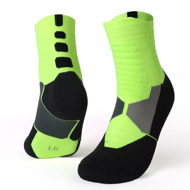 New Men Thermal Sports Socks for Outdoor Cycling Basketball Running Winter Hiking Basket Tennis Non-slip Sports Cotton Socks