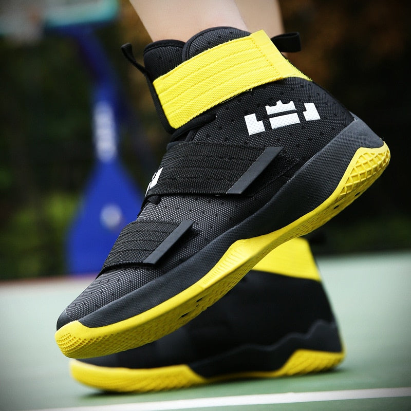 2019 Basketball Sneakers Athletic Shoes New Men's Basketball Shoes Zapatillas Hombre Deportiva Yellow Breathable Men Ankle Boots