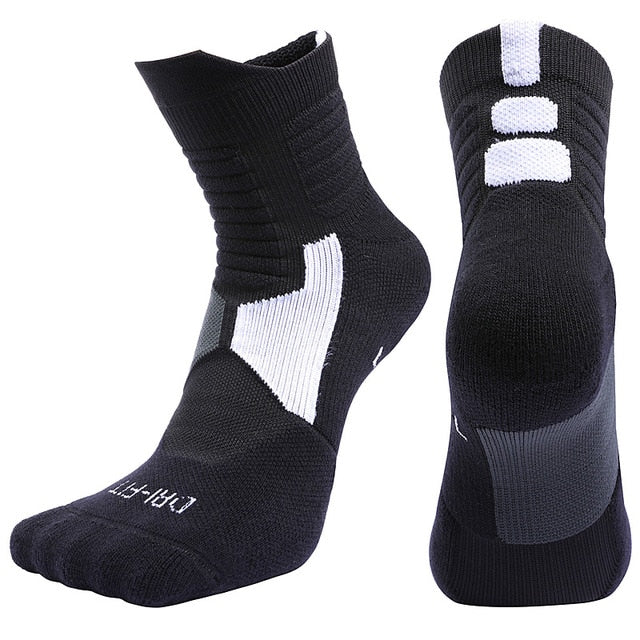 High Quality New Men Outdoor Sports Elite Basketball Socks Men Cycling Socks Compression Socks Cotton Towel Bottom Men's socks